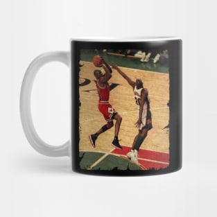 Gary Payton vs Michael Jordan in The 1996 NBA Finals Mug